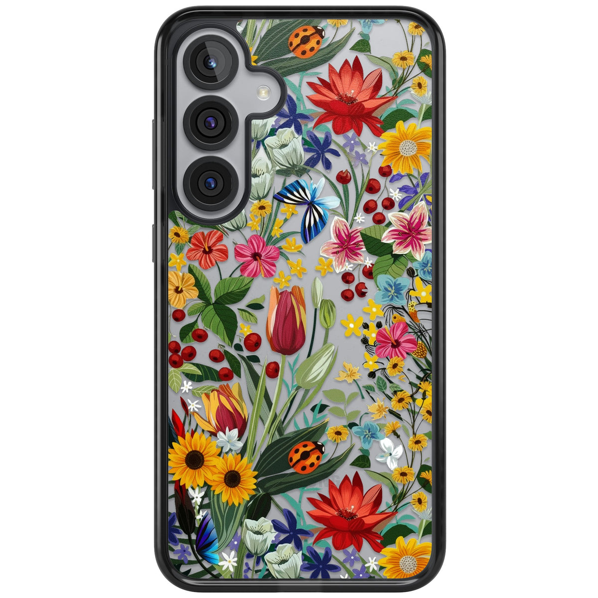 Botanical Bloom Samsung S25 Plus / Samsung S26 / Samsung S26 Plus Impact Black Phone Case front