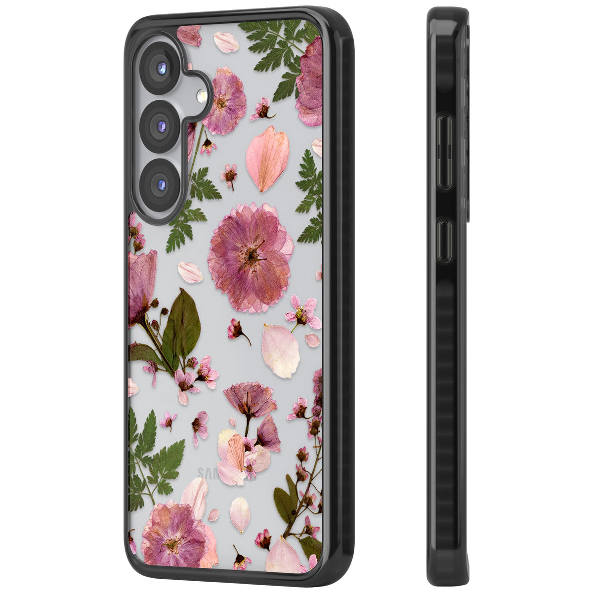 Blossom Bouquet Samsung S25 / Samsung S25 Plus / Samsung S26 / Samsung S26 Plus Impact Black Phone Case side