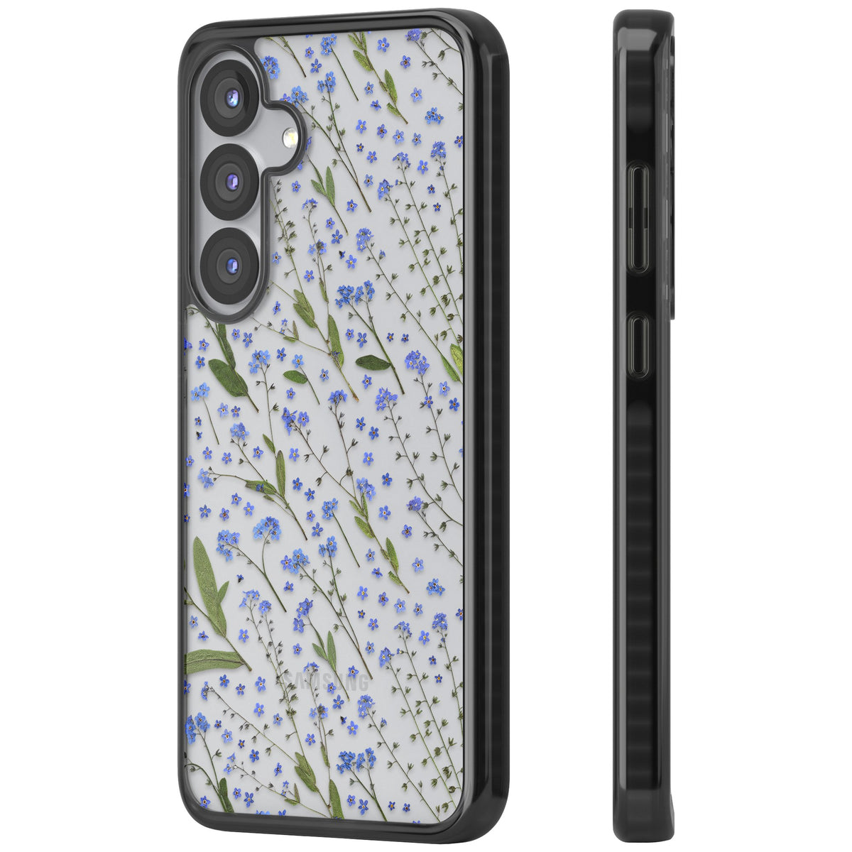 Blue Meadow Samsung S25 / Samsung S25 Plus / Samsung S26 / Samsung S26 Plus Impact Black Phone Case side