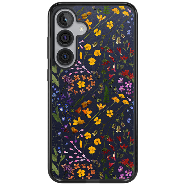 Wildflowers & Leaves In Navy