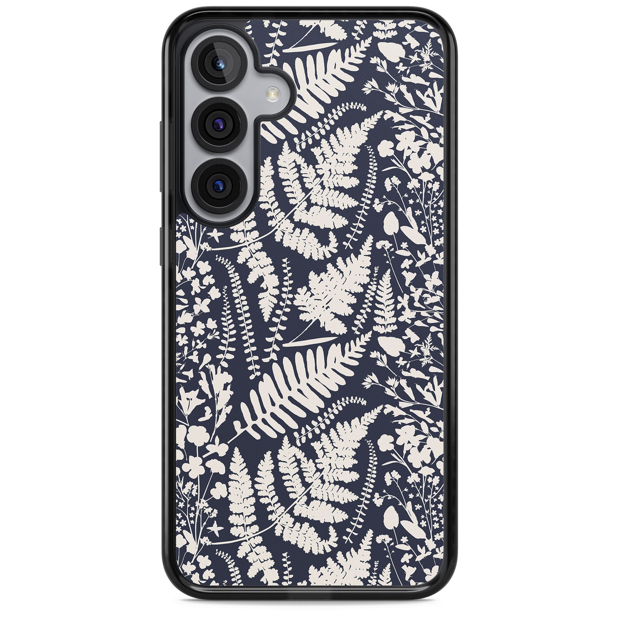 Wildflowers & Ferns On Navy