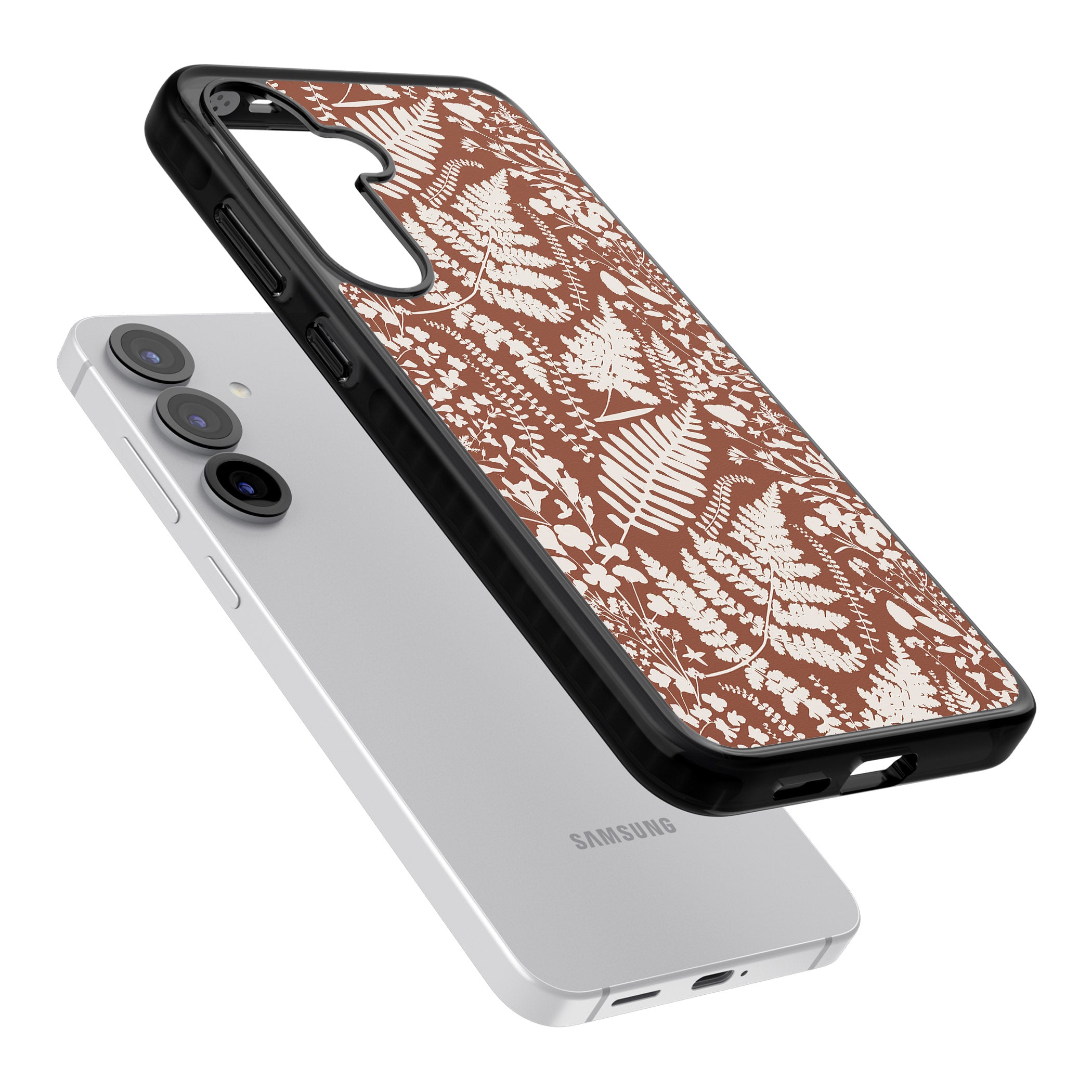 Wildflowers And Ferns On Terracotta