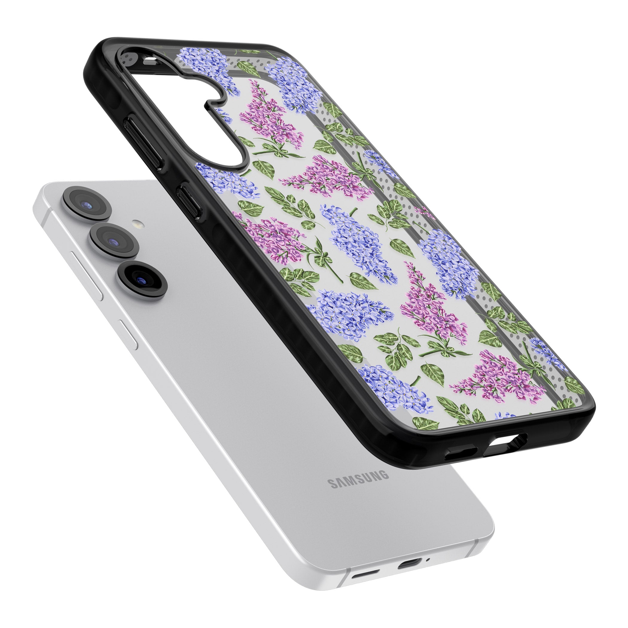 Purple Blossoms Transparent Floral