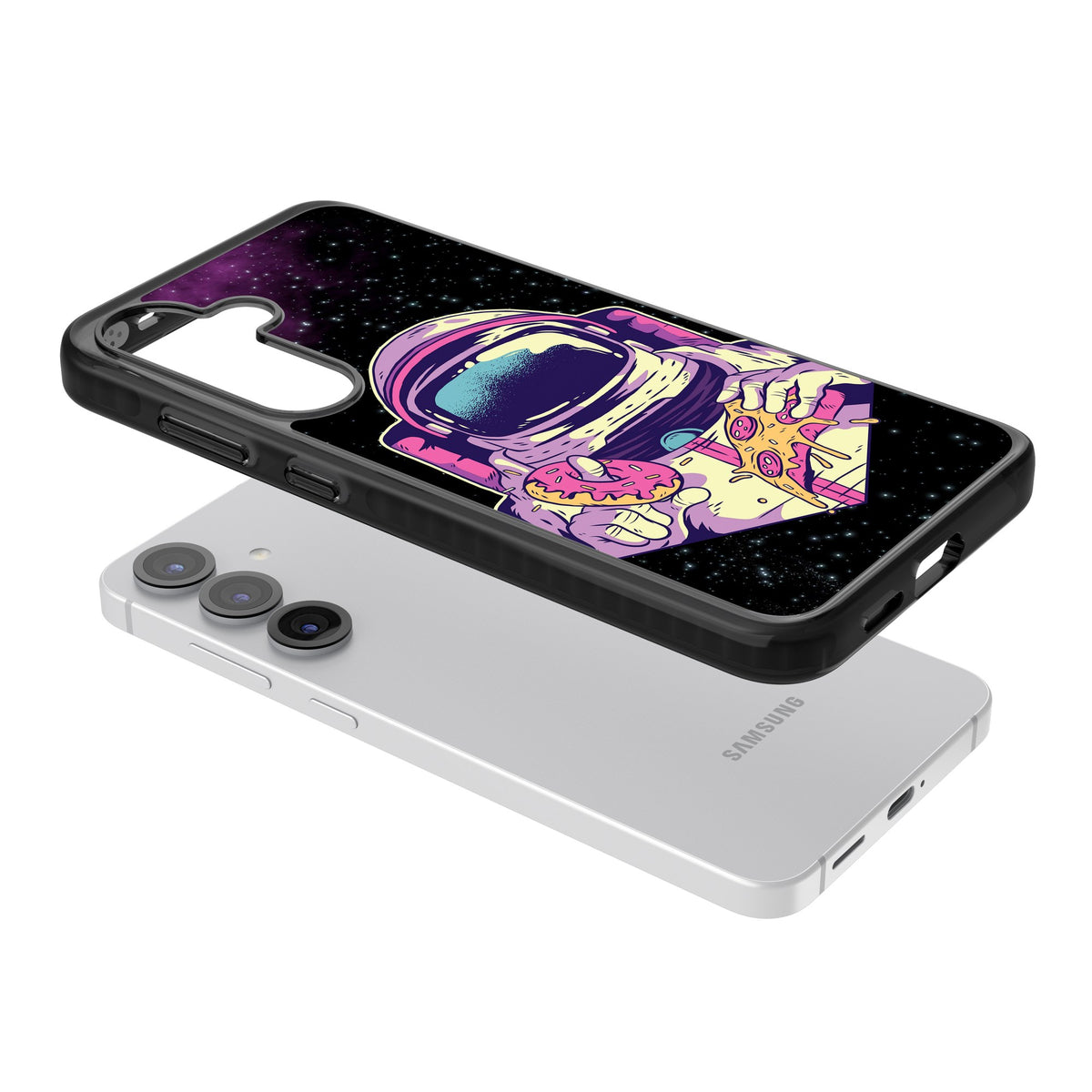 Astro Cheat Meal Samsung S25 / Samsung S25 Plus / Samsung S26 / Samsung S26 Plus Impact Black Phone Case angled