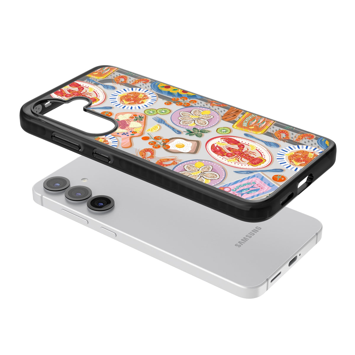 Coastal Spread Samsung S25 / Samsung S25 Plus / Samsung S26 / Samsung S26 Plus Impact Black Phone Case angled