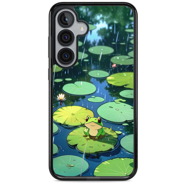 Frog In Lily Pond