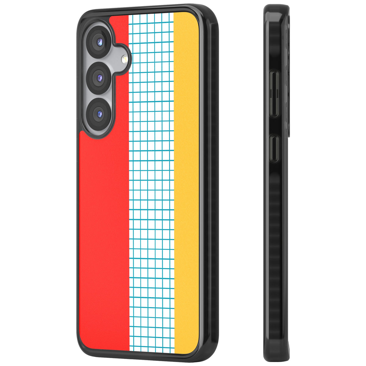 Bauhaus Block Samsung S25 / Samsung S25 Plus / Samsung S26 / Samsung S26 Plus Impact Black Phone Case side