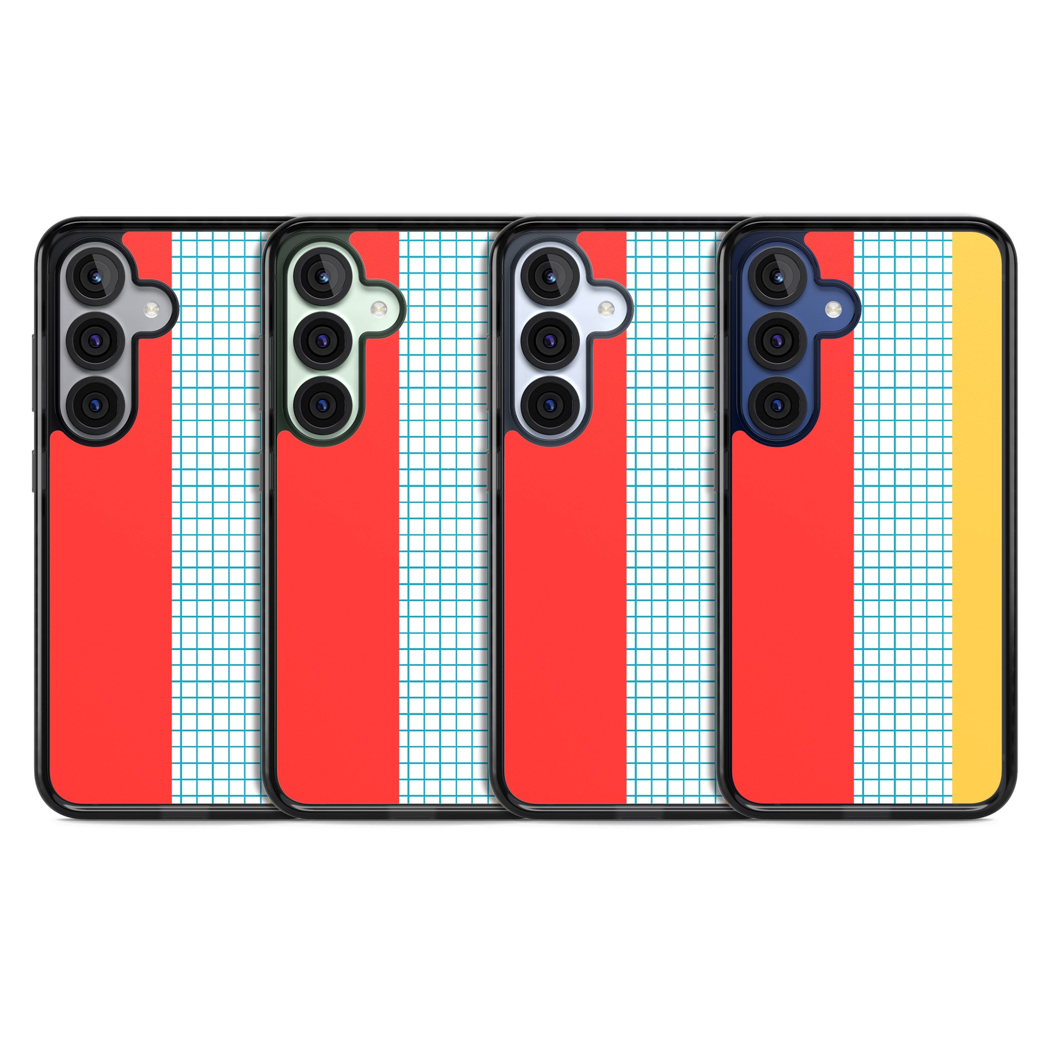 Abstract Grid Red, Blue, Yellow