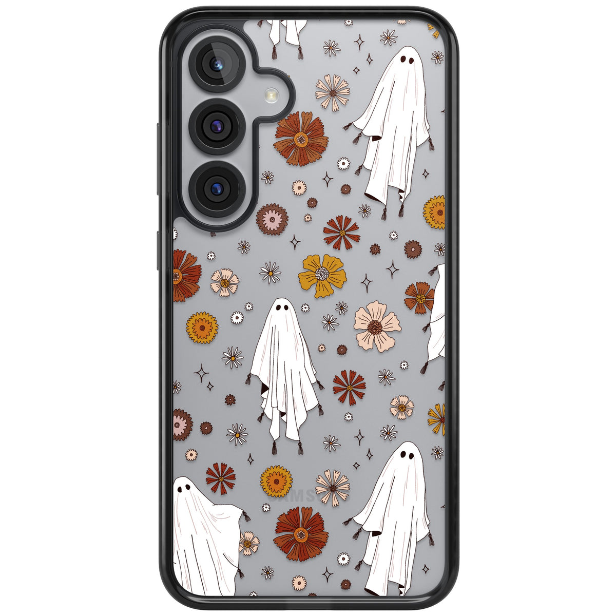 Ghosts And Flowers Samsung S25 Plus / Samsung S26 / Samsung S26 Plus Impact Black Phone Case front