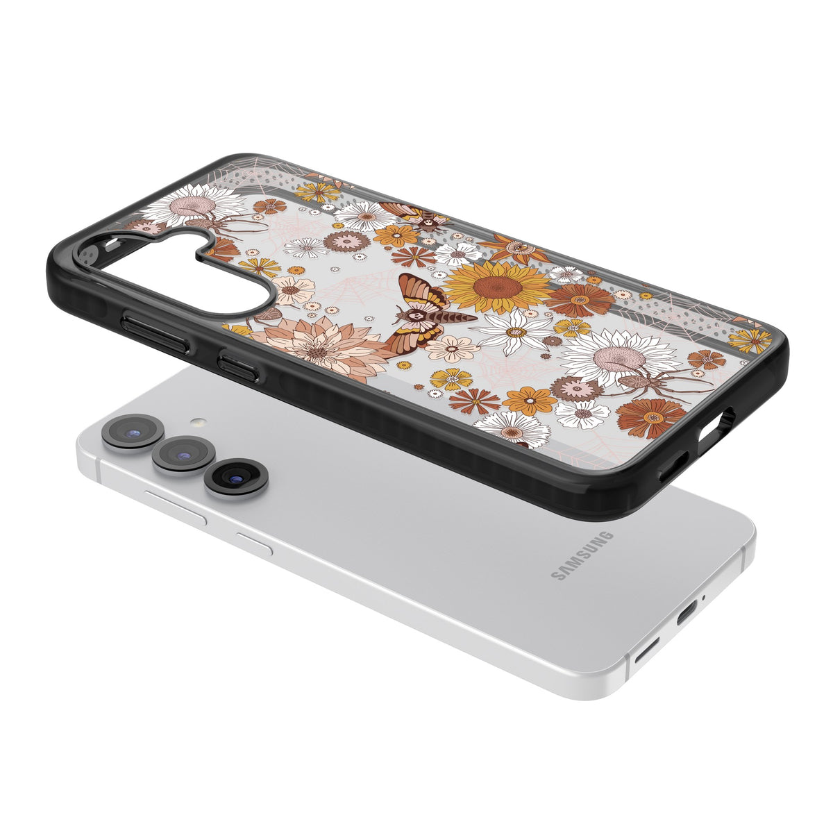 Halloween Wildlife Samsung S25 / Samsung S25 Plus / Samsung S26 / Samsung S26 Plus Impact Black Phone Case angled