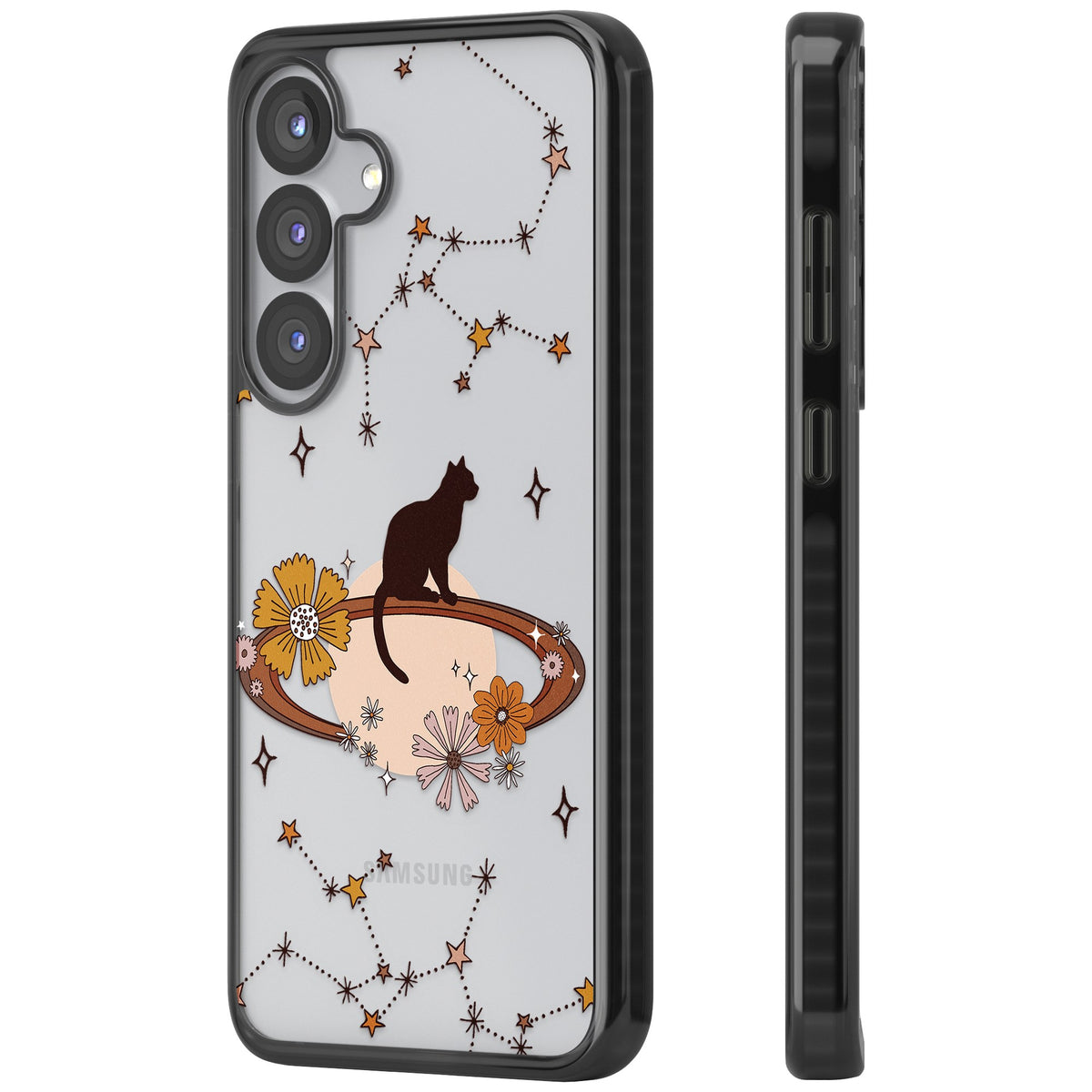 Feline Phenomenon Samsung S25 / Samsung S25 Plus / Samsung S26 / Samsung S26 Plus Impact Black Phone Case side