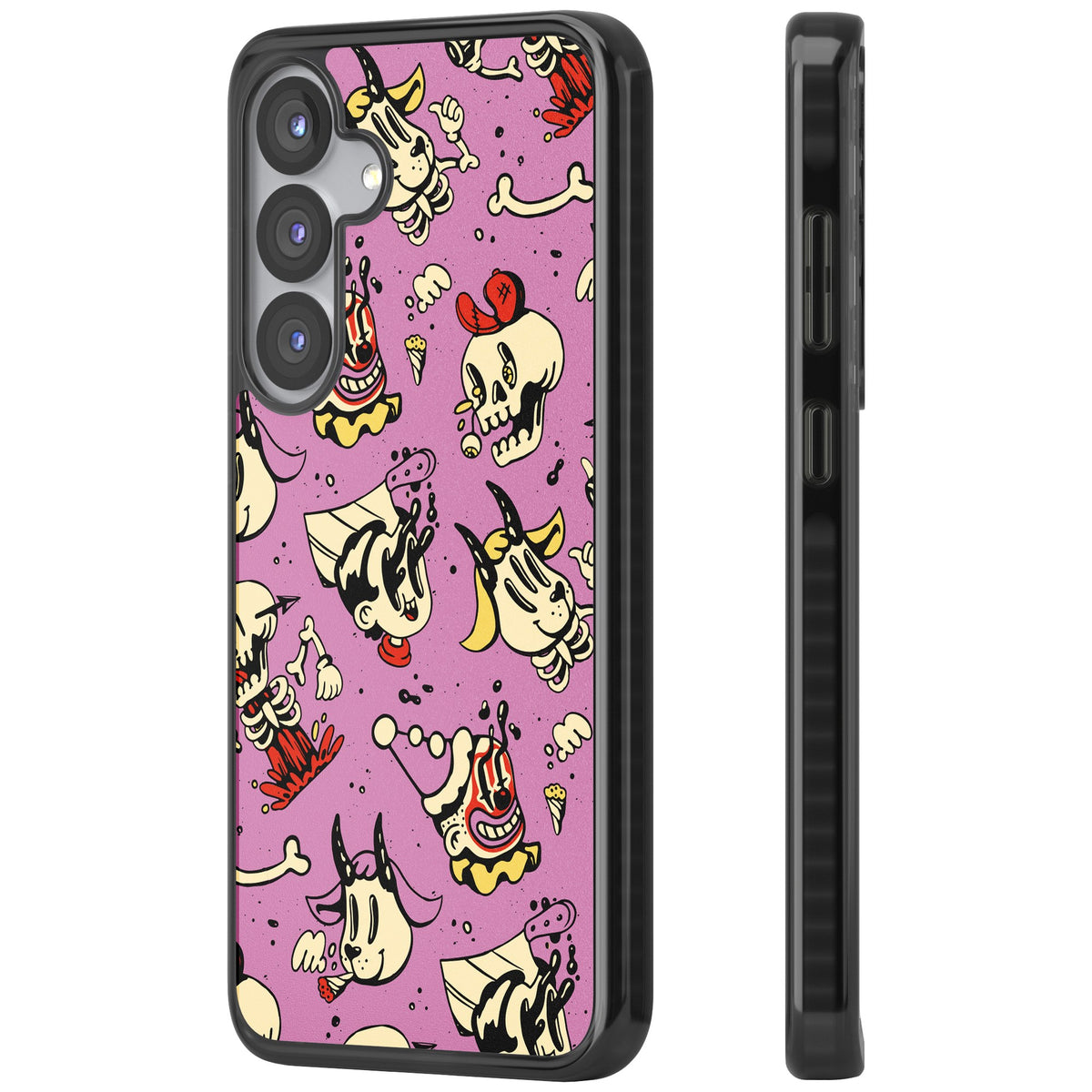 Violet Mischief Samsung S25 / Samsung S25 Plus / Samsung S26 / Samsung S26 Plus Impact Black Phone Case side