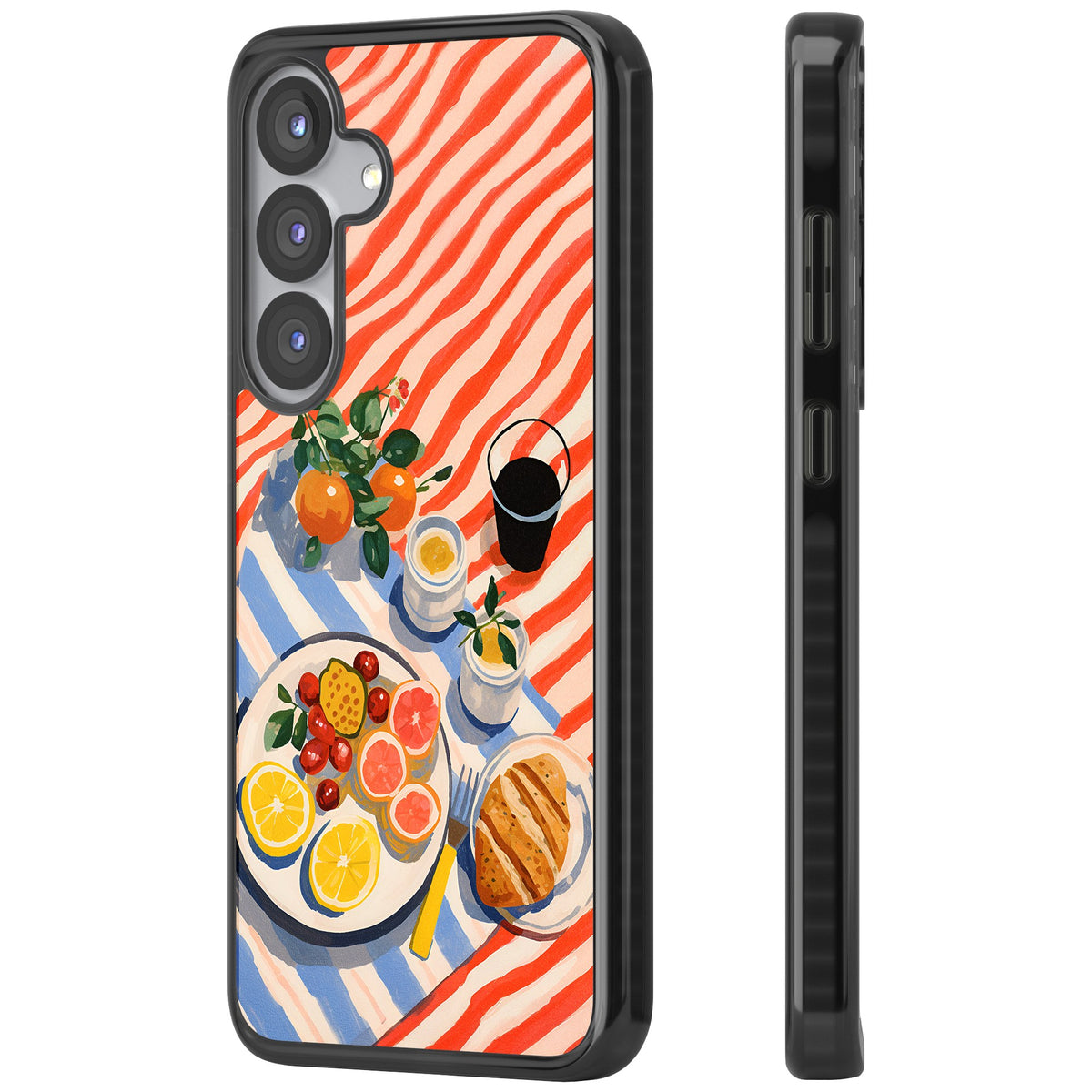 Citrus Picnic Samsung S25 / Samsung S25 Plus / Samsung S26 / Samsung S26 Plus Impact Black Phone Case side