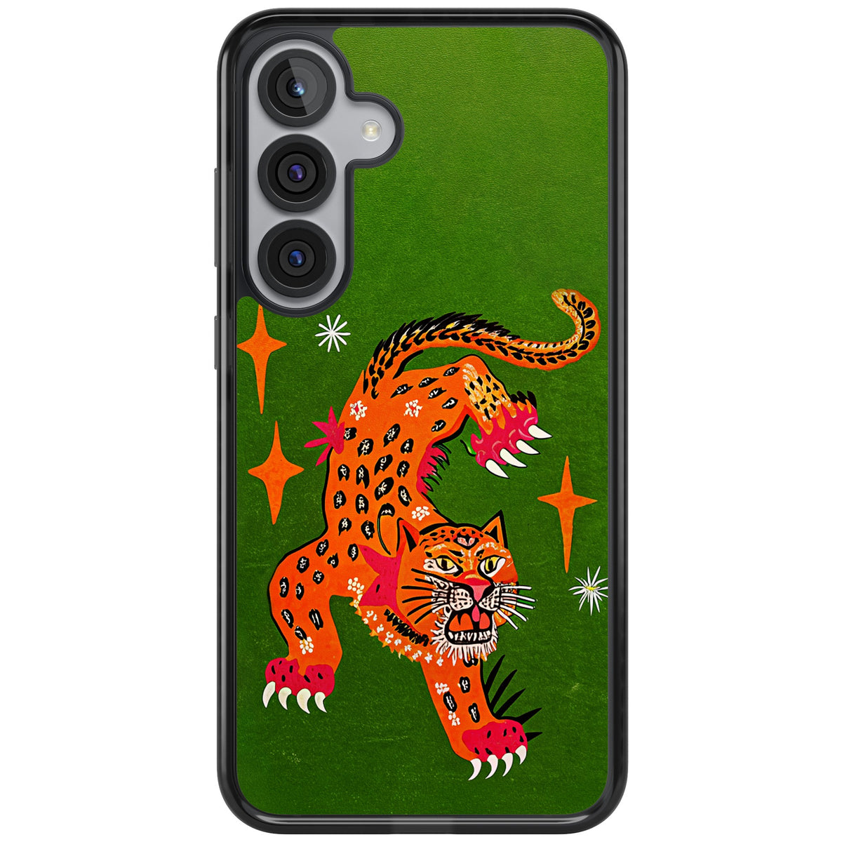 Fierce Jaguar Samsung S25 Plus / Samsung S26 / Samsung S26 Plus Impact Black Phone Case front