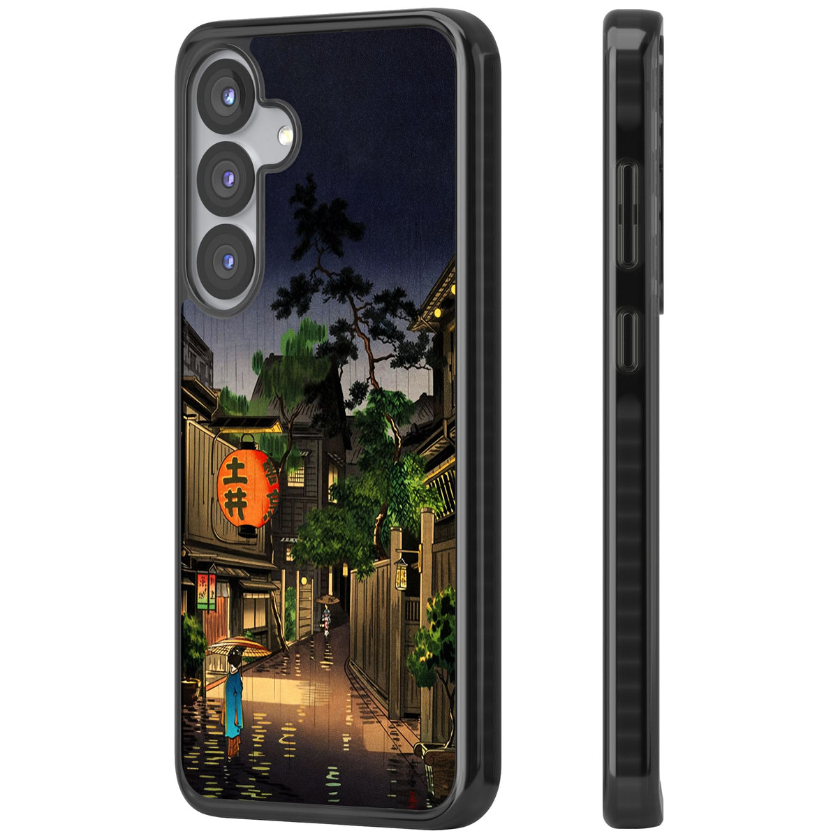 Evening In Ushigome Samsung S25 / Samsung S25 Plus / Samsung S26 / Samsung S26 Plus Impact Black Phone Case side