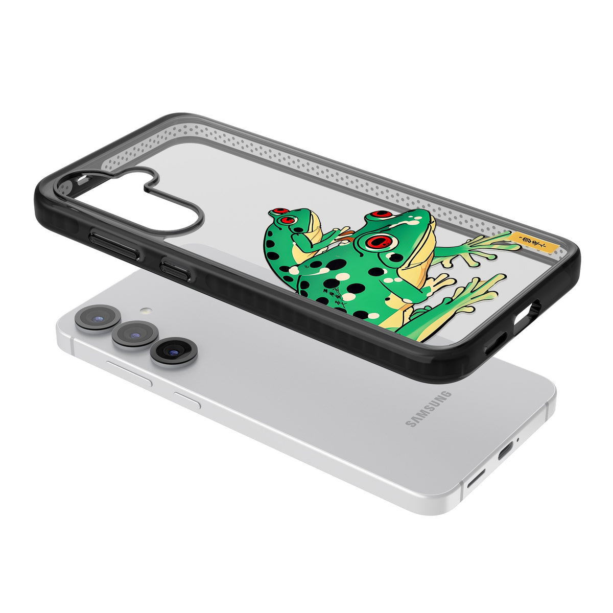 Jade Leap Samsung S25 / Samsung S25 Plus / Samsung S26 / Samsung S26 Plus Impact Black Phone Case angled