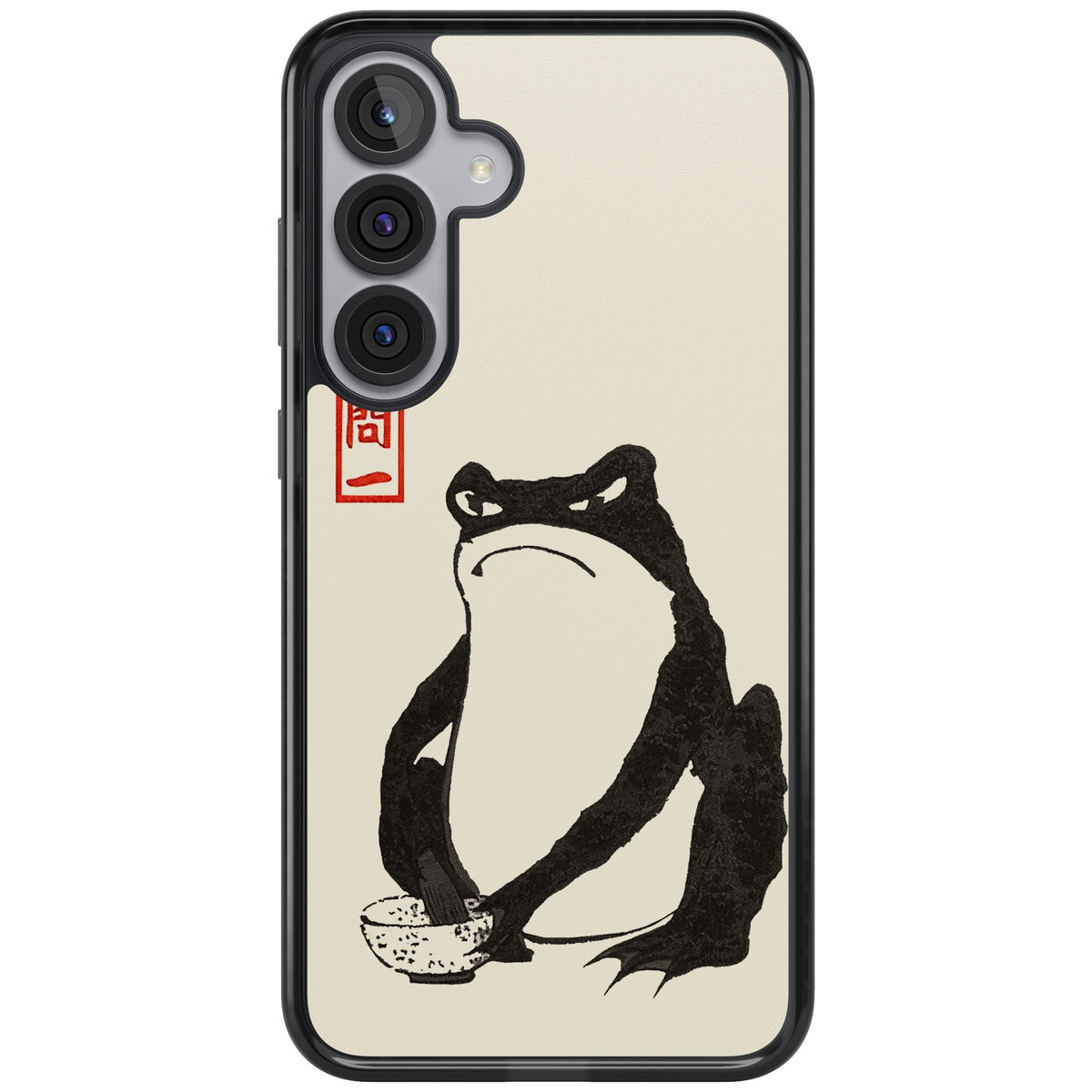 Matsumoto Hoji Grumpy Toad Samsung S25 Plus / Samsung S26 / Samsung S26 Plus Impact Black Phone Case front