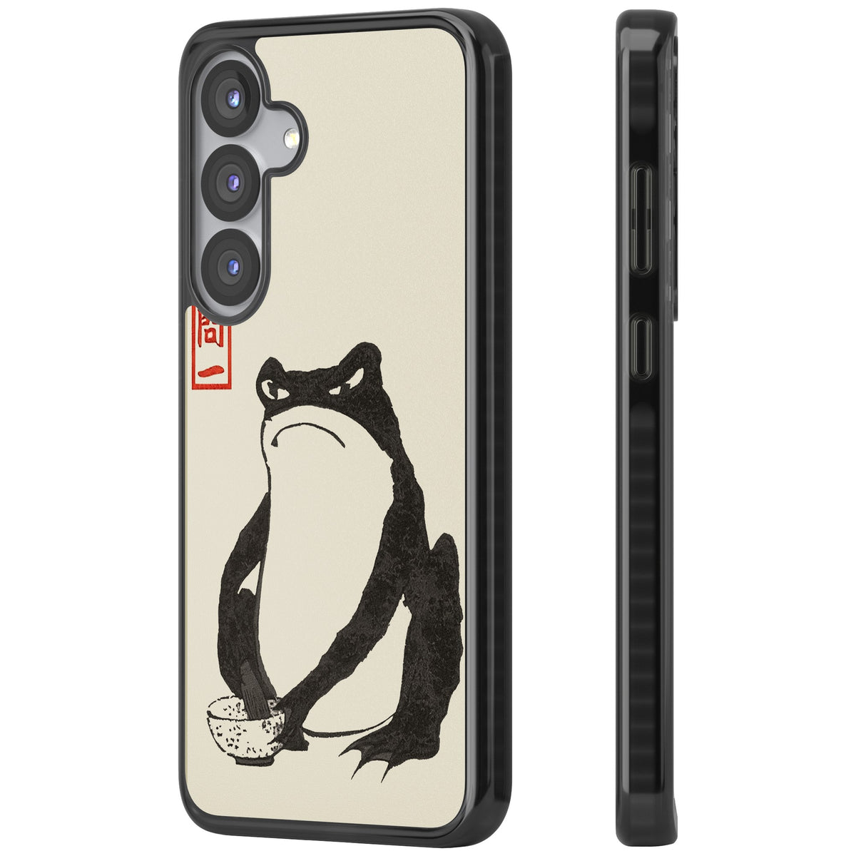 Matsumoto Hoji Grumpy Toad Samsung S25 / Samsung S25 Plus / Samsung S26 / Samsung S26 Plus Impact Black Phone Case side
