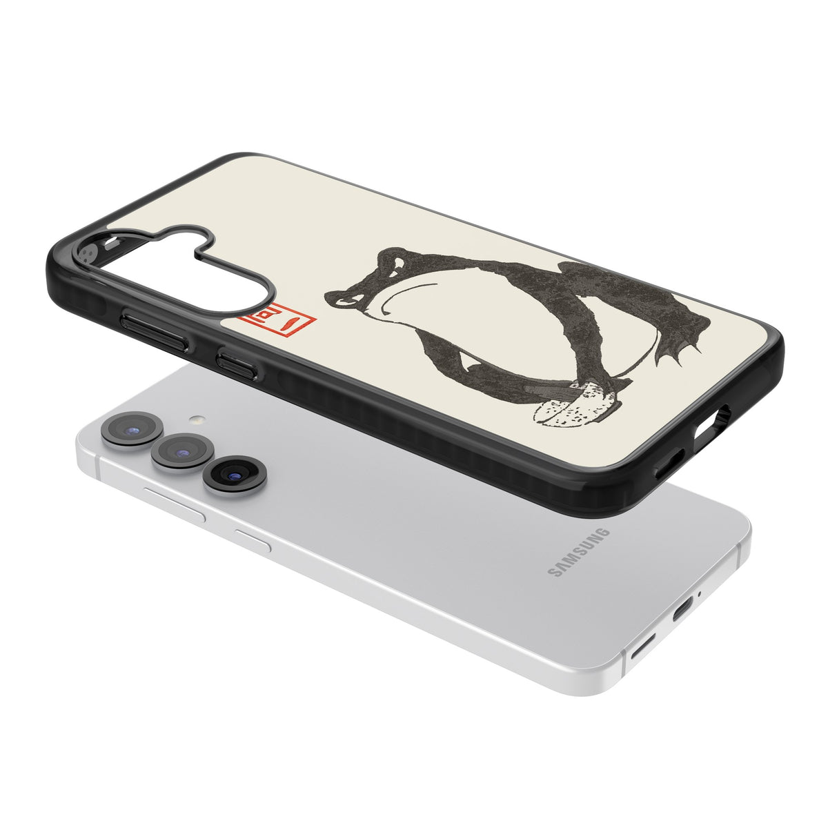 Matsumoto Hoji Grumpy Toad Samsung S25 / Samsung S25 Plus / Samsung S26 / Samsung S26 Plus Impact Black Phone Case angled