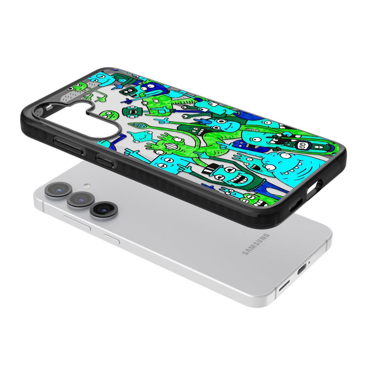 Don't Point Samsung S25 / Samsung S25 Plus / Samsung S26 / Samsung S26 Plus Impact Black Phone Case angled