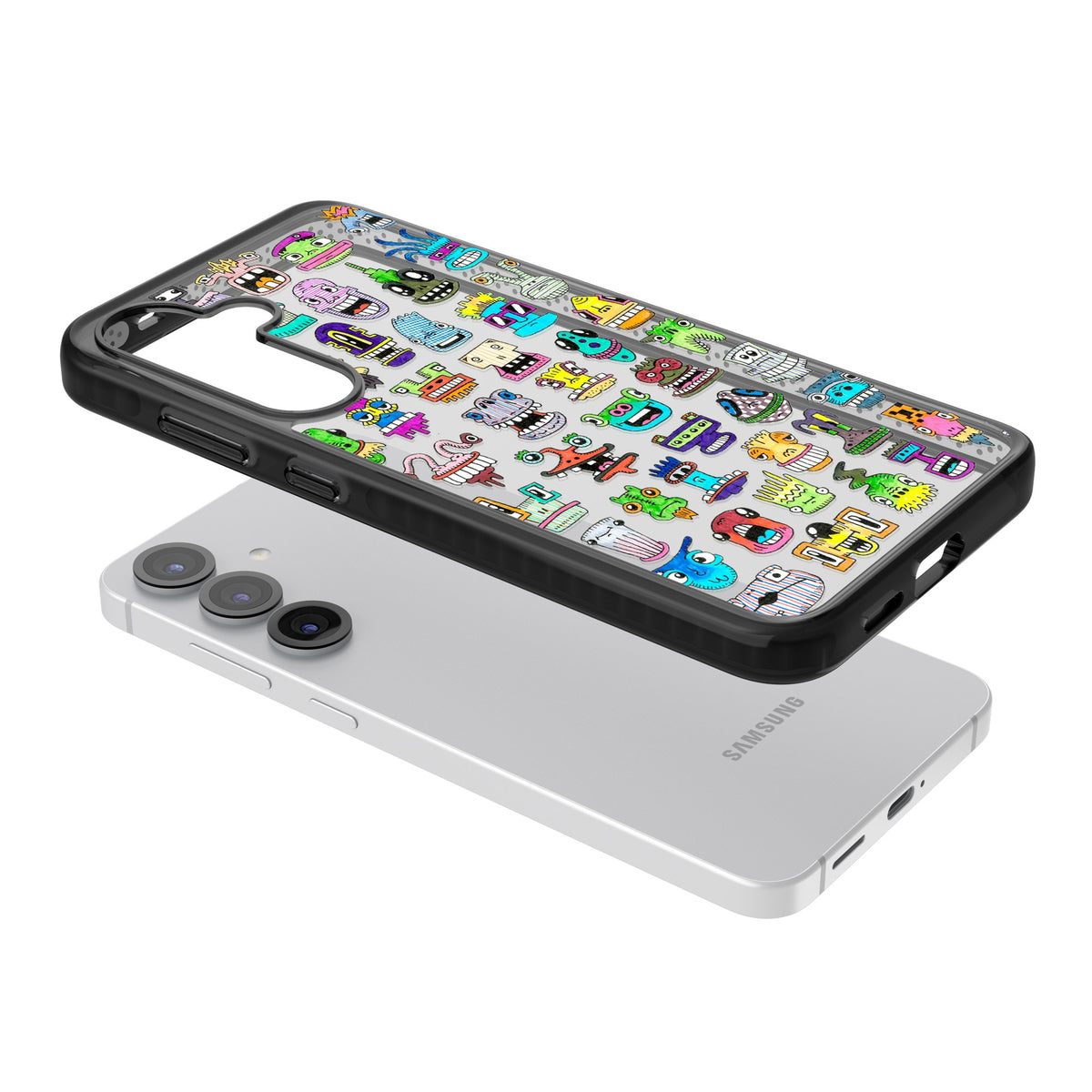 Monster Mash Samsung S25 / Samsung S25 Plus / Samsung S26 / Samsung S26 Plus Impact Black Phone Case angled