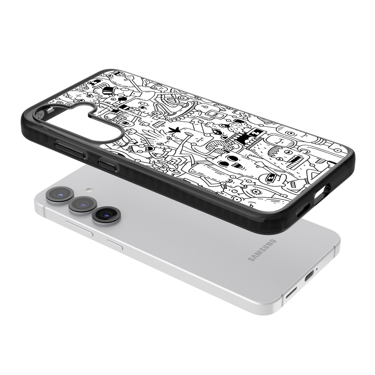 Stack Original Samsung S25 / Samsung S25 Plus / Samsung S26 / Samsung S26 Plus Impact Black Phone Case angled