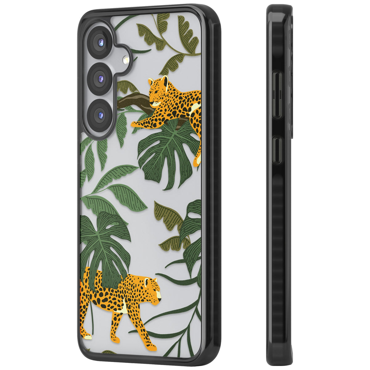 Jungle Cats Samsung S25 / Samsung S25 Plus / Samsung S26 / Samsung S26 Plus Impact Black Phone Case side