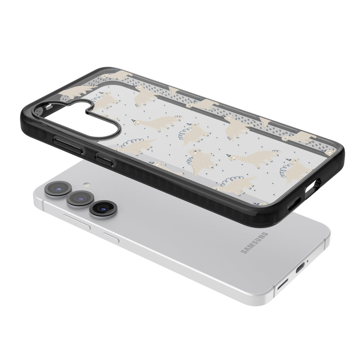 Fossil Friends Samsung S25 / Samsung S25 Plus / Samsung S26 / Samsung S26 Plus Impact Black Phone Case angled