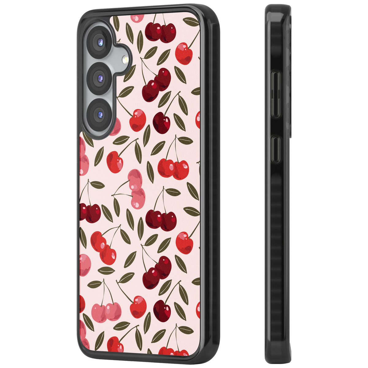 Cherry On Top (Pink) Samsung S25 / Samsung S25 Plus / Samsung S26 / Samsung S26 Plus Impact Black Phone Case side
