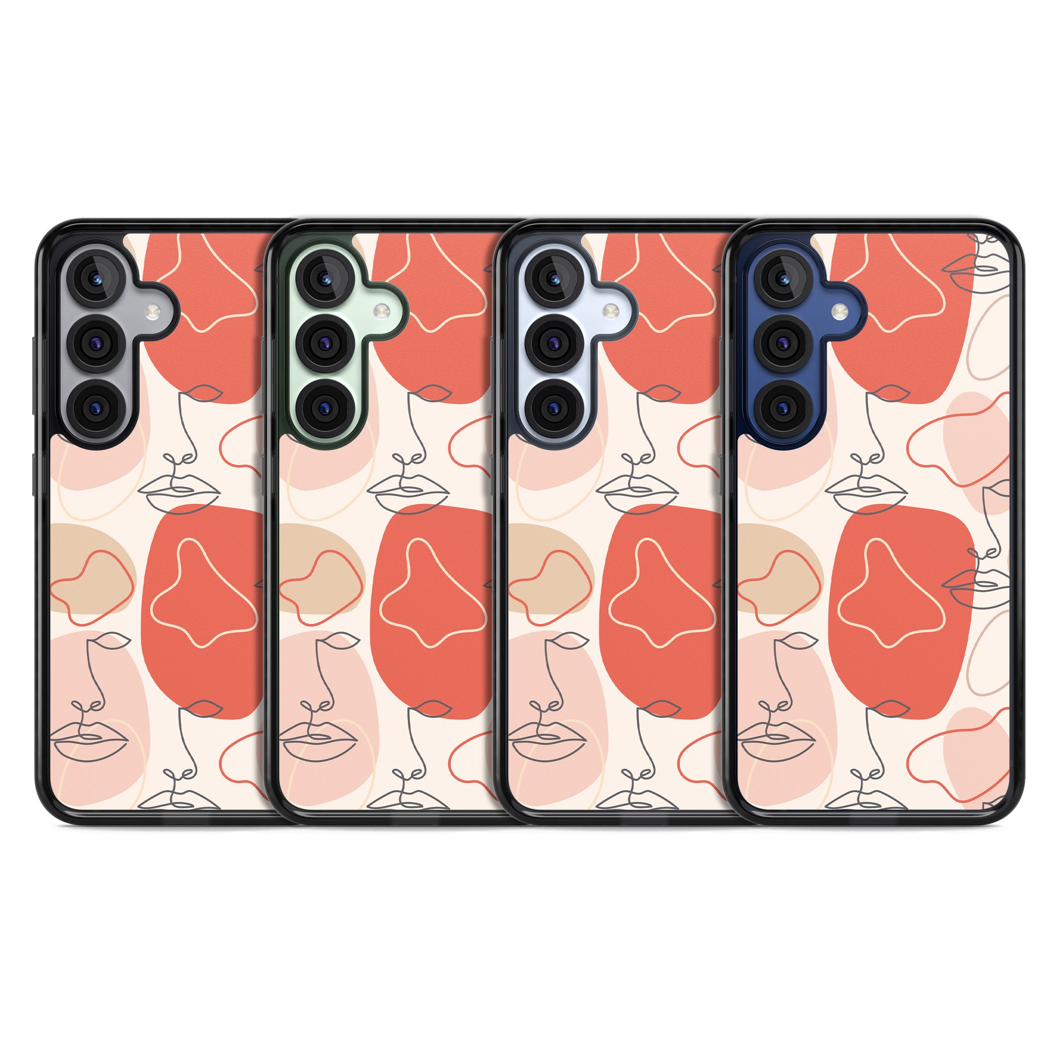 Abstract Face Line Art