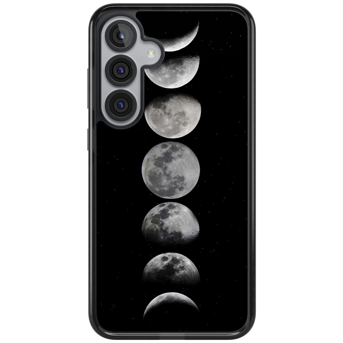 Phases Of The Moon Samsung S25 Plus / Samsung S26 / Samsung S26 Plus Impact Black Phone Case front