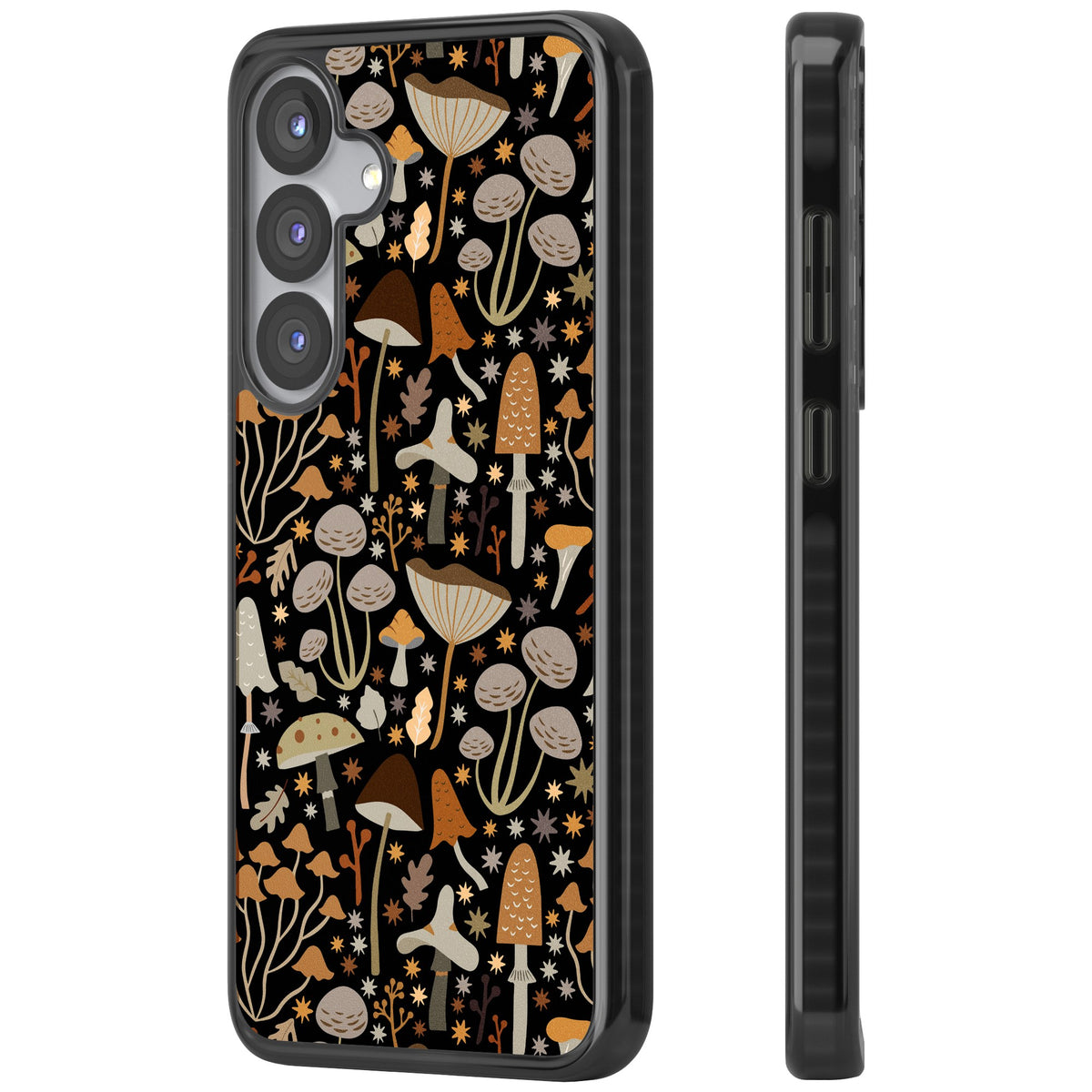Mushroom Grove Samsung S25 / Samsung S25 Plus / Samsung S26 / Samsung S26 Plus Impact Black Phone Case side