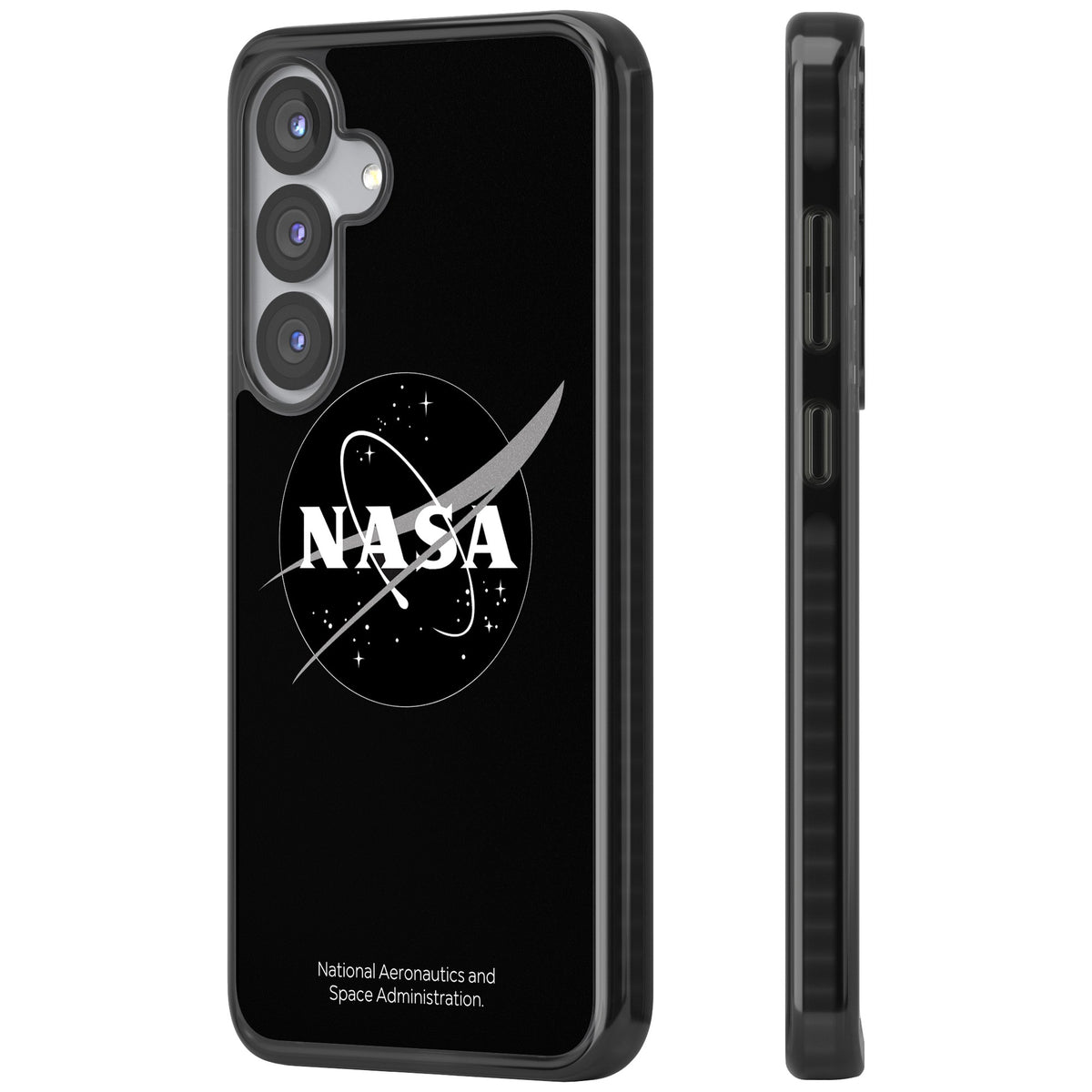 Dark Nasa Meatball Samsung S25 / Samsung S25 Plus / Samsung S26 / Samsung S26 Plus Impact Black Phone Case side