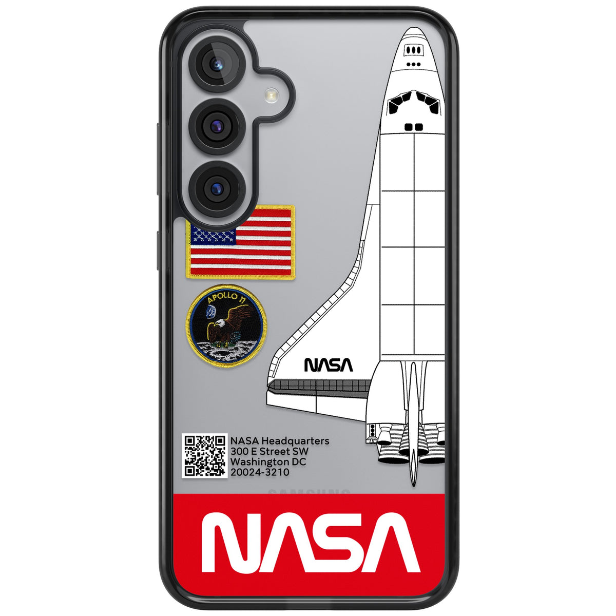 Nasa Apollo 11 Samsung S25 Plus / Samsung S26 / Samsung S26 Plus Impact Black Phone Case front