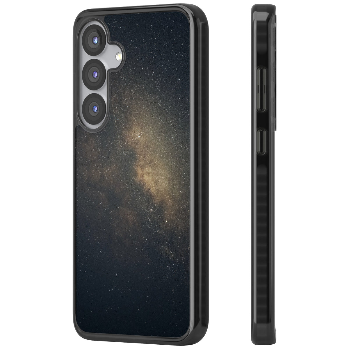 Cosmic Night Sky Samsung S25 / Samsung S25 Plus / Samsung S26 / Samsung S26 Plus Impact Black Phone Case side