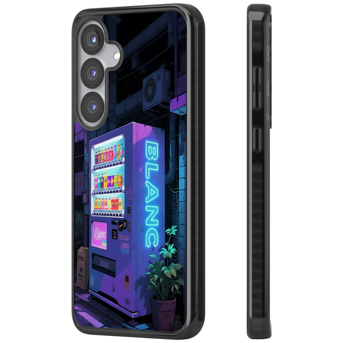 Shibuya Glow Samsung S25 / Samsung S25 Plus / Samsung S26 / Samsung S26 Plus Impact Black Phone Case side