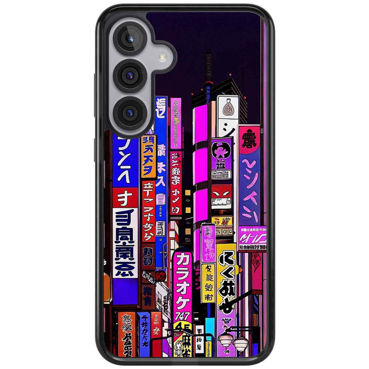 NEON NIGHT Samsung S25 Plus / Samsung S26 / Samsung S26 Plus Impact Black Phone Case front