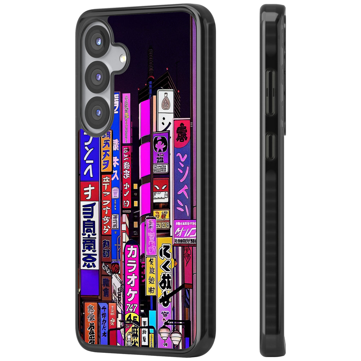 NEON NIGHT Samsung S25 / Samsung S25 Plus / Samsung S26 / Samsung S26 Plus Impact Black Phone Case side