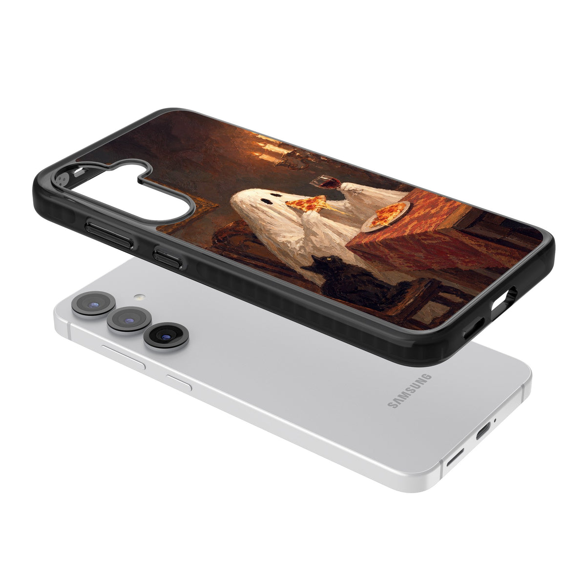 Lonely Night In Samsung S25 / Samsung S25 Plus / Samsung S26 / Samsung S26 Plus Impact Black Phone Case angled