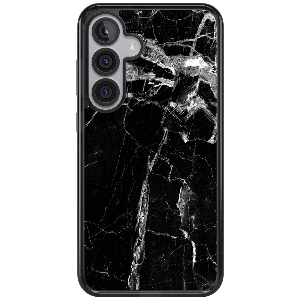 Black Onyx Marble Samsung S25 Plus / Samsung S26 / Samsung S26 Plus Impact Black Phone Case front