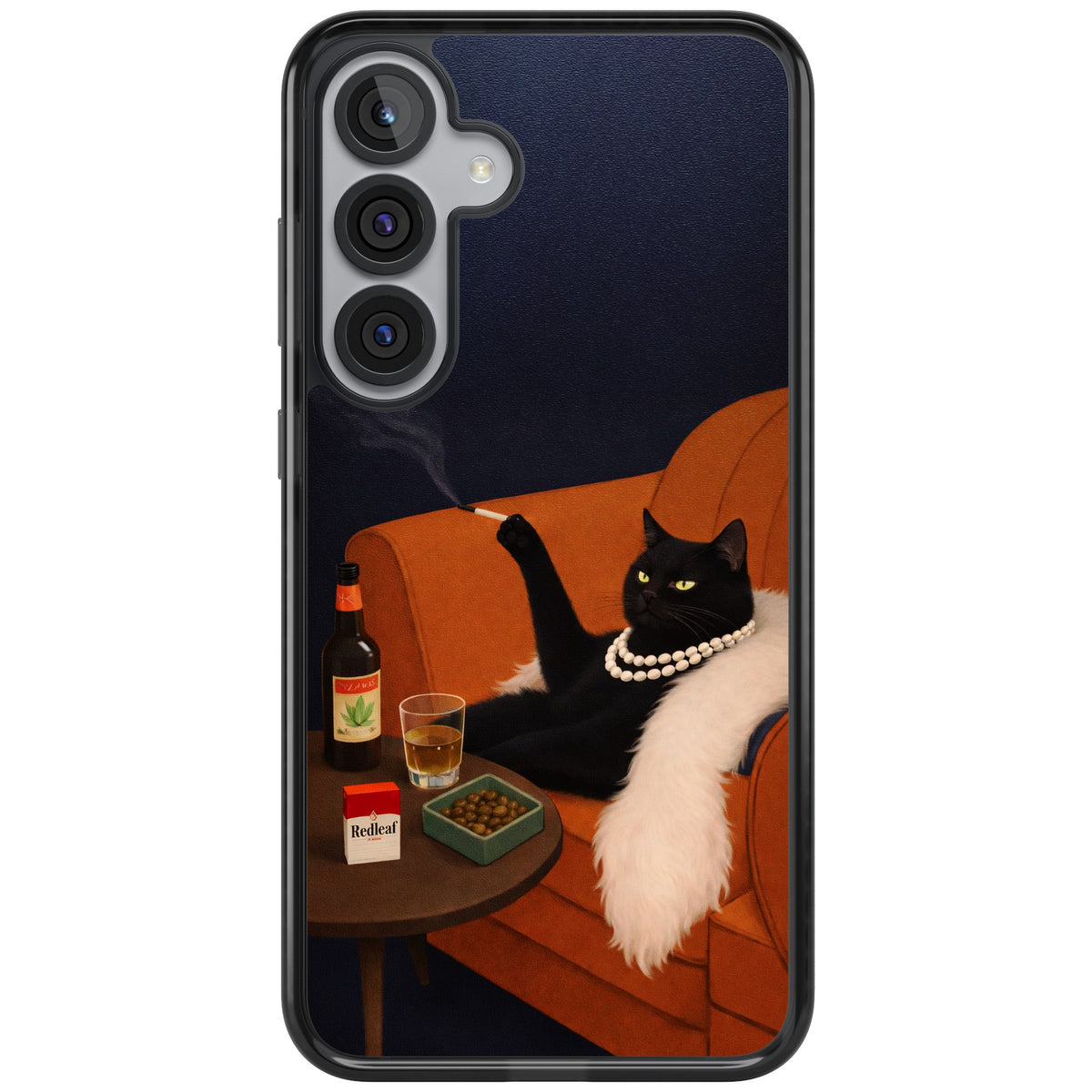 Spoiled Rotten Cat Samsung S25 Plus / Samsung S26 / Samsung S26 Plus Impact Black Phone Case front