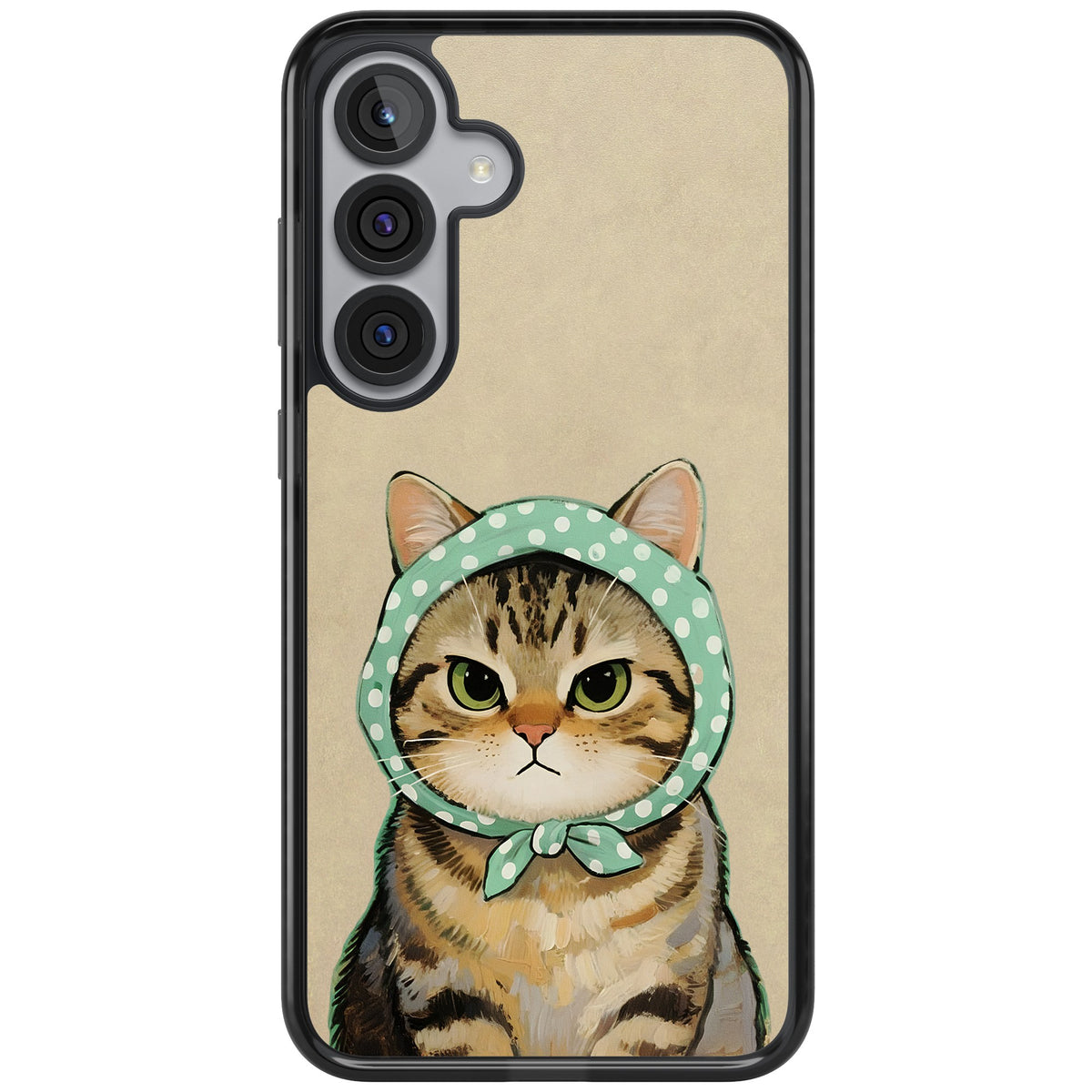 Cat Losing Patience Samsung S25 Plus / Samsung S26 / Samsung S26 Plus Impact Black Phone Case front