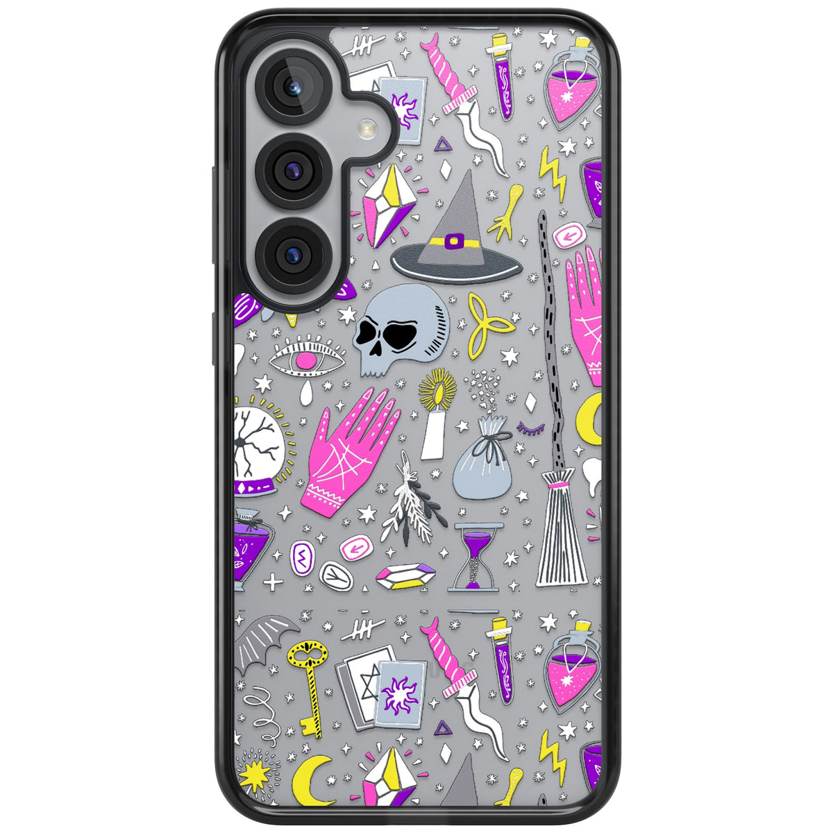 Black Magic Pattern Samsung S25 Plus / Samsung S26 / Samsung S26 Plus Impact Black Phone Case front