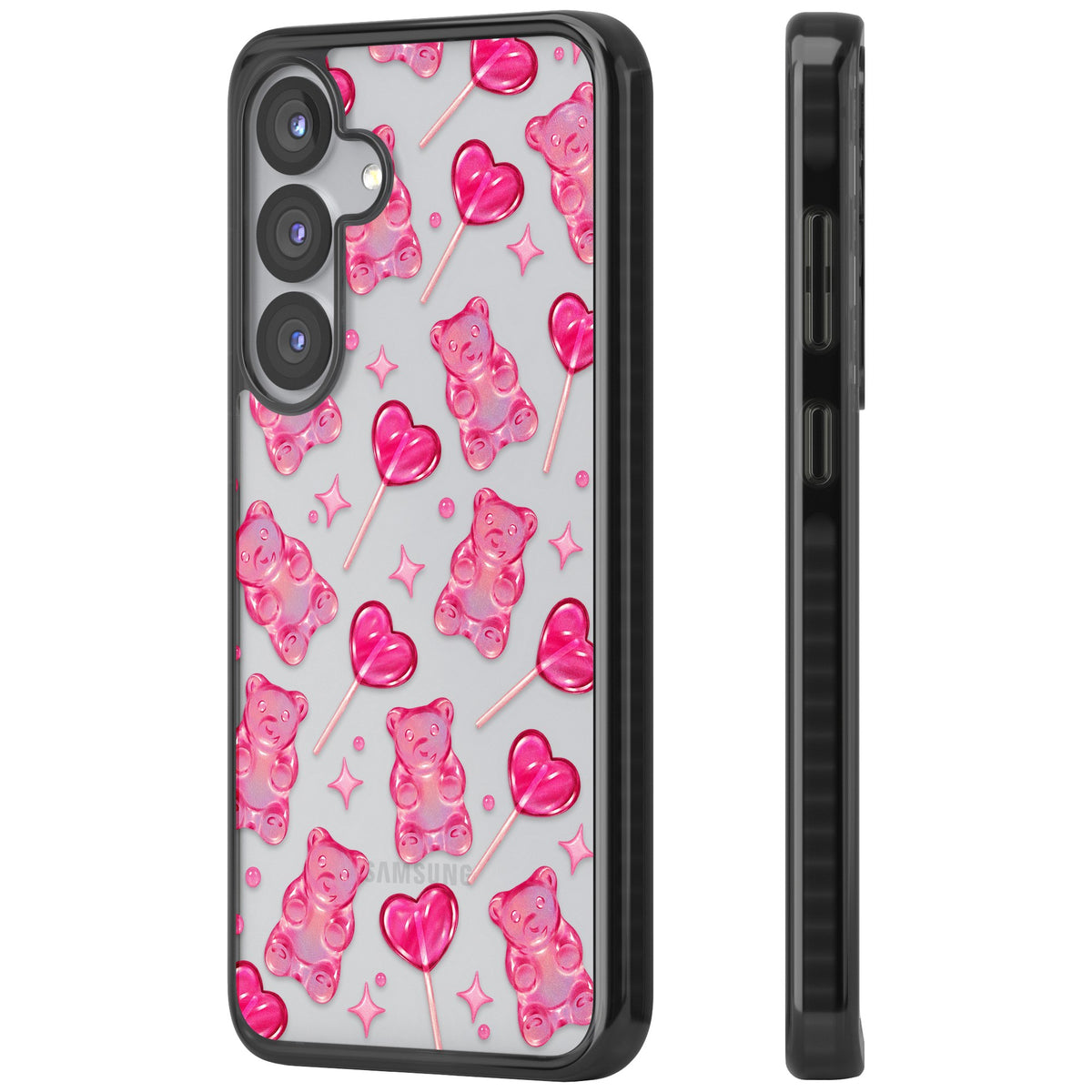 Pink Sugar Samsung S25 / Samsung S25 Plus / Samsung S26 / Samsung S26 Plus Impact Black Phone Case side