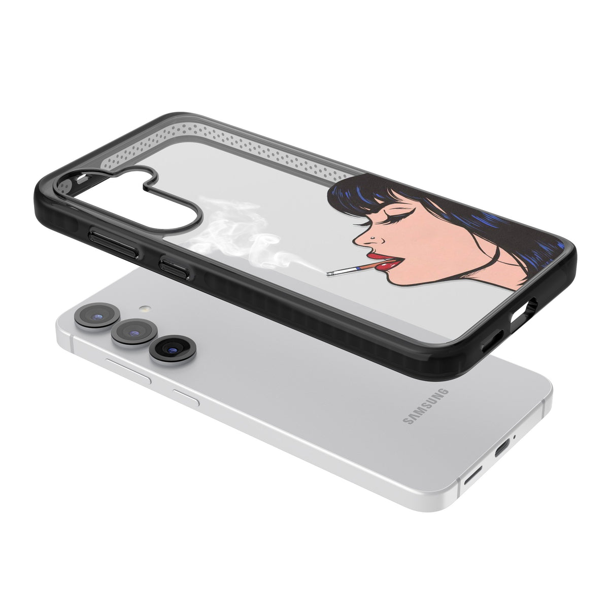 Stress Relief Samsung S25 / Samsung S25 Plus / Samsung S26 / Samsung S26 Plus Impact Black Phone Case angled