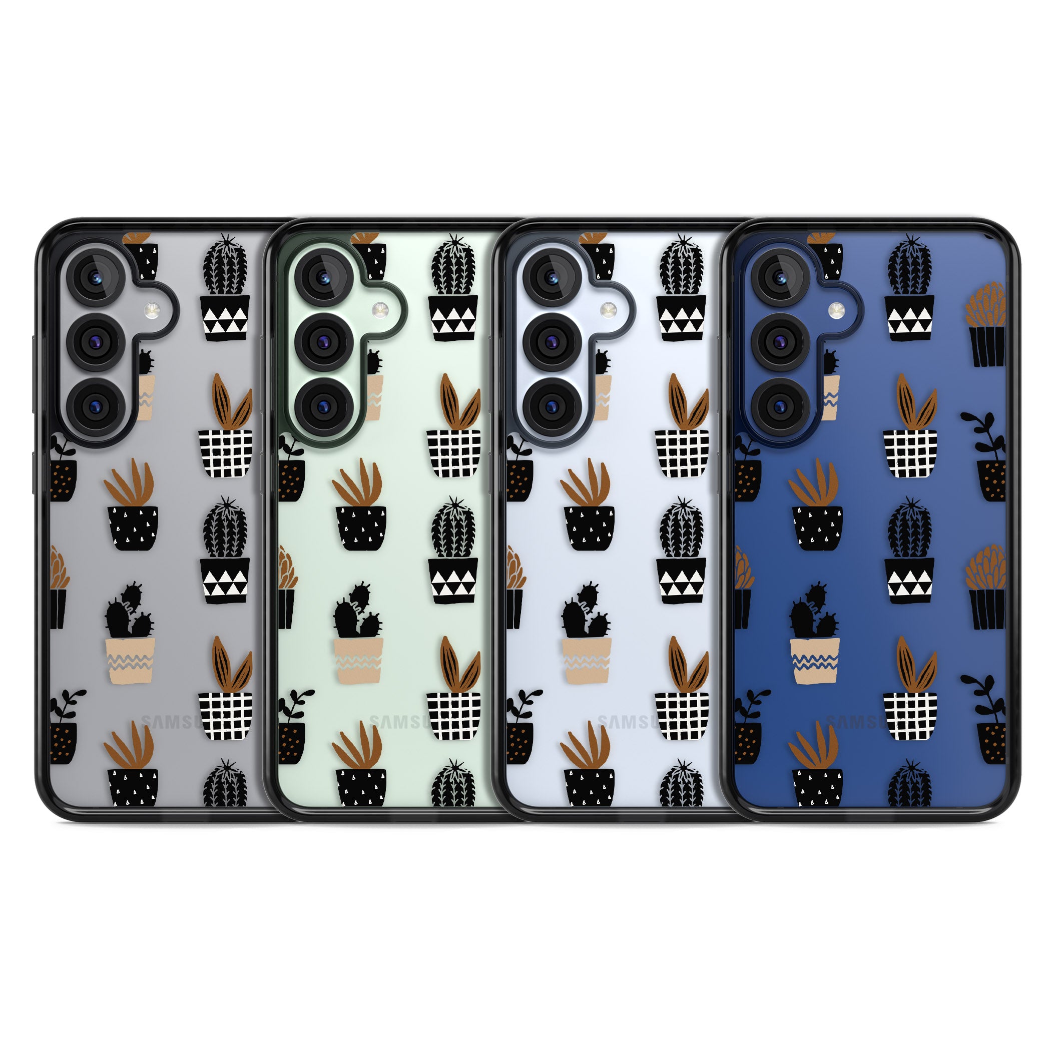 Large Mixed Plants Pattern Clear