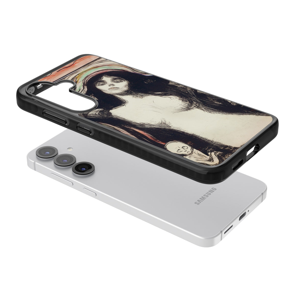 Madonna Samsung S25 / Samsung S25 Plus / Samsung S26 / Samsung S26 Plus Impact Black Phone Case angled