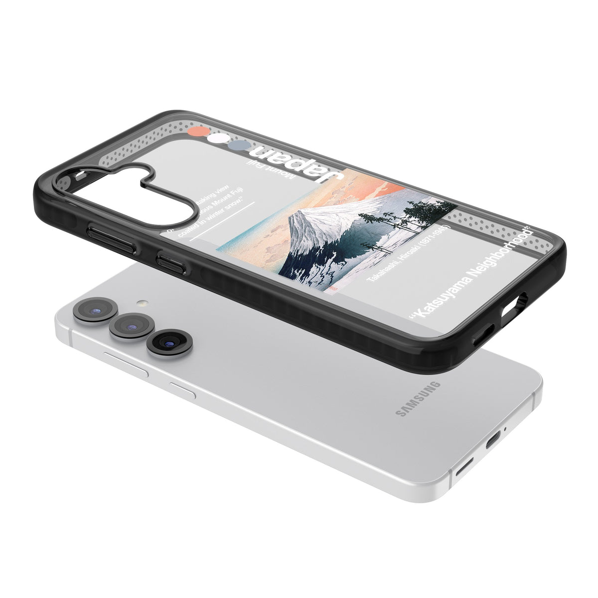 Katsuyama Neighborhood Samsung S25 / Samsung S25 Plus / Samsung S26 / Samsung S26 Plus Impact Black Phone Case angled