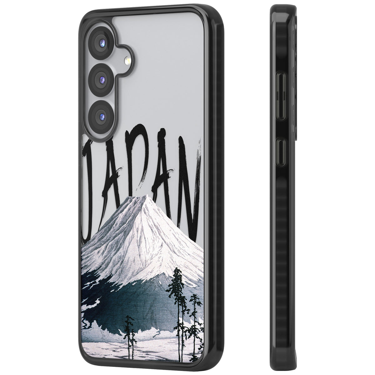 Mount Fuji Cutout Samsung S25 / Samsung S25 Plus / Samsung S26 / Samsung S26 Plus Impact Black Phone Case side