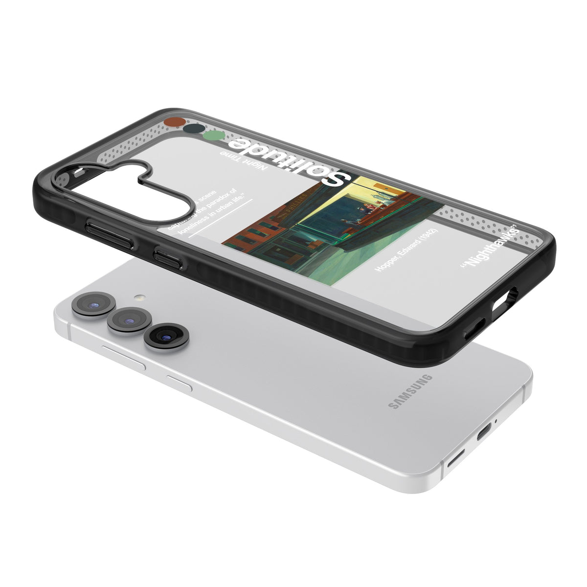 Nighthawks Samsung S25 / Samsung S25 Plus / Samsung S26 / Samsung S26 Plus Impact Black Phone Case angled